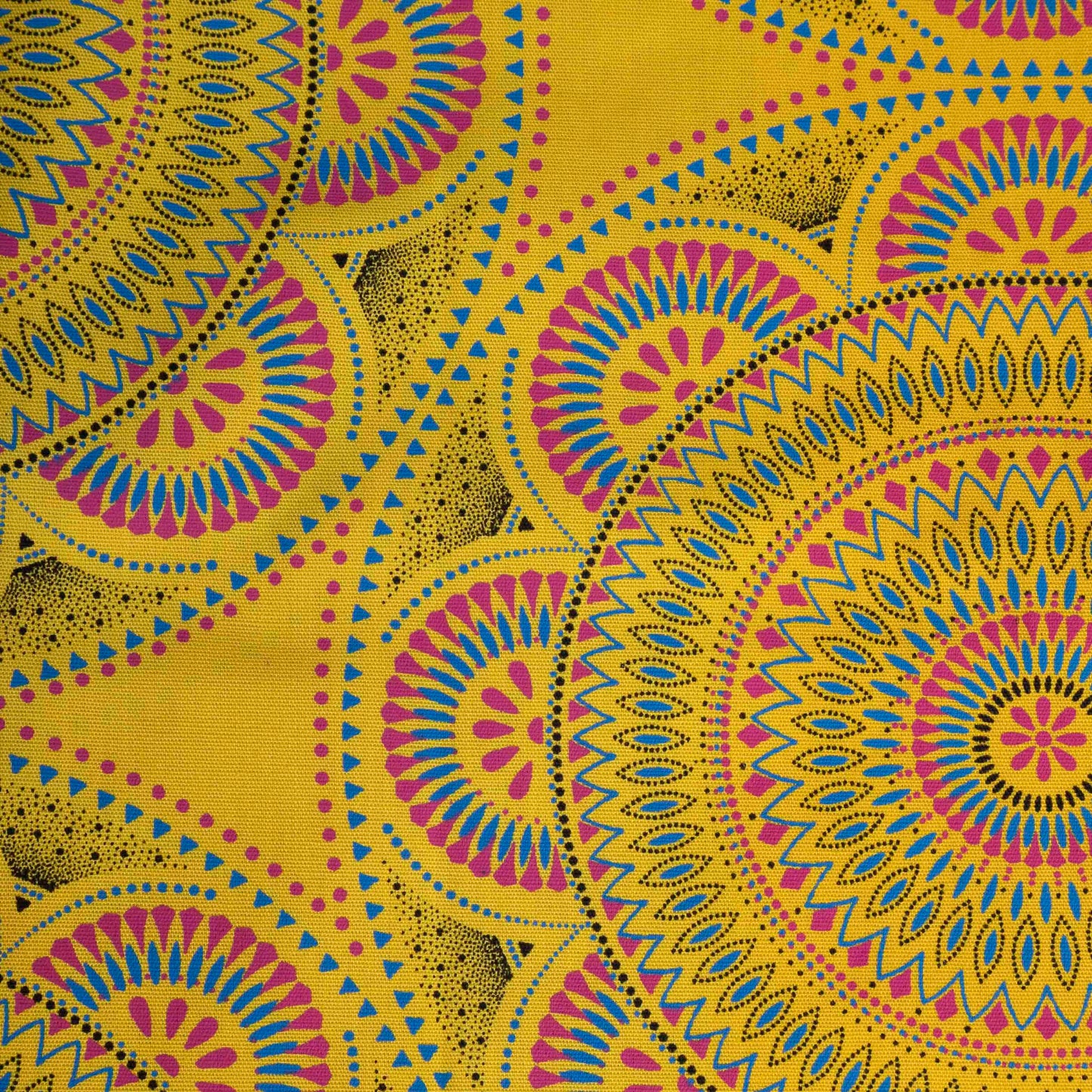 Yellow Shweshwe Pattern 1