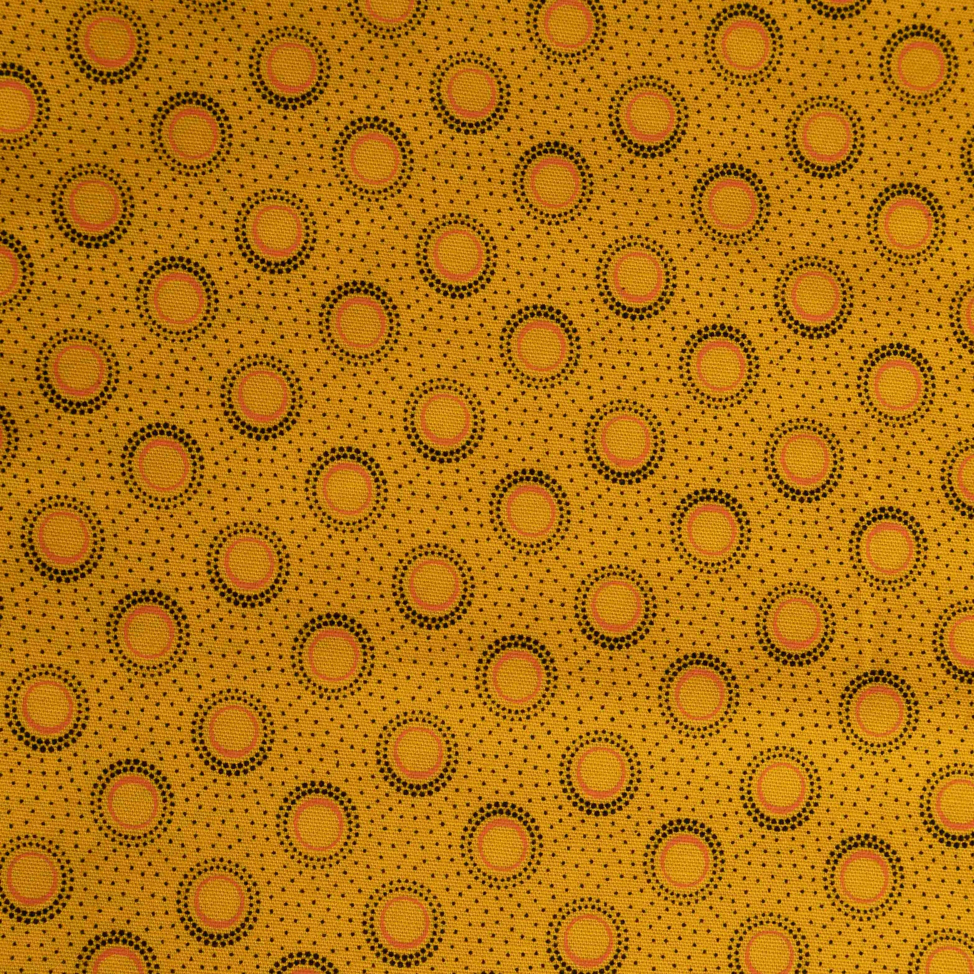Yellow Shweshwe Pattern 2