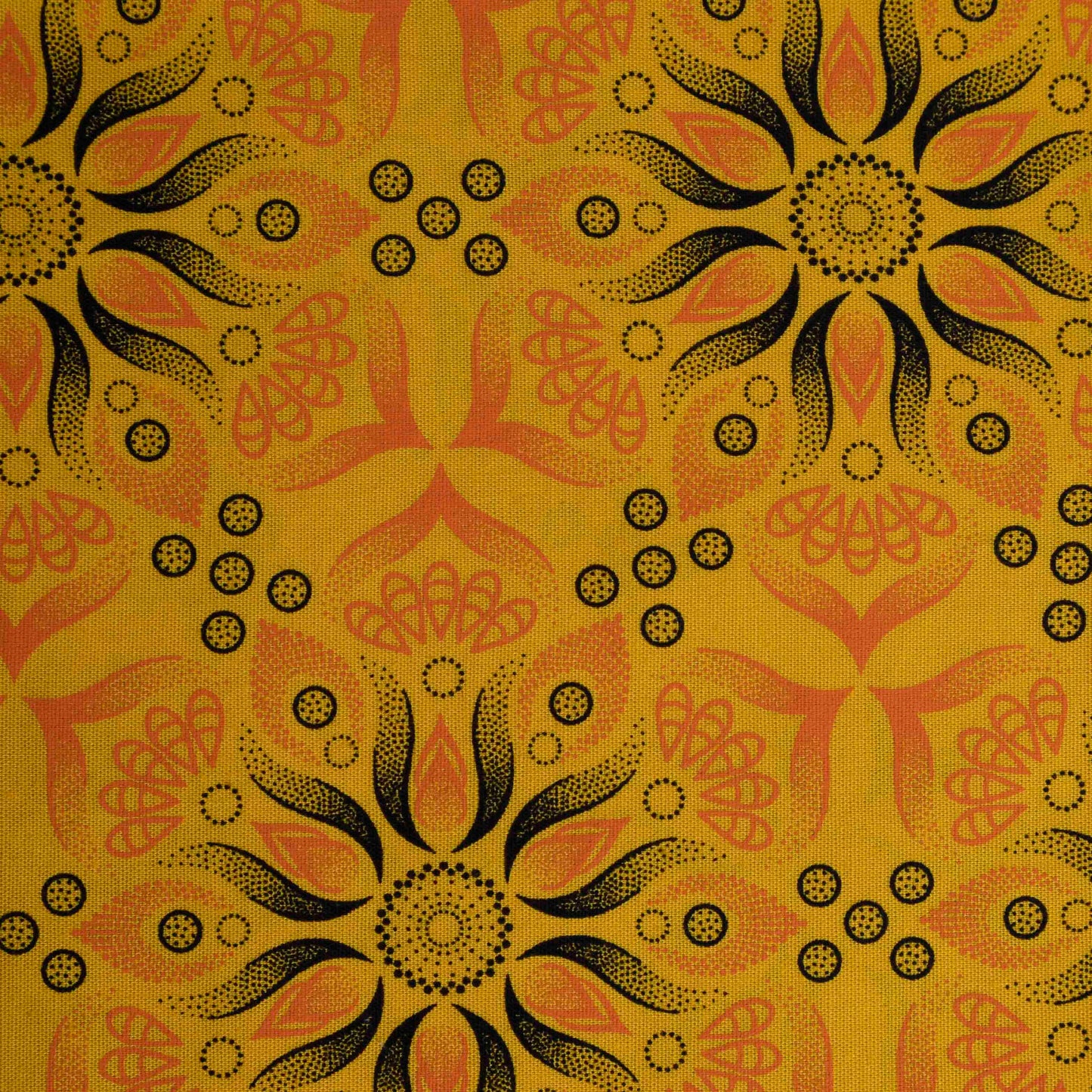 Yellow Shweshwe Pattern 3